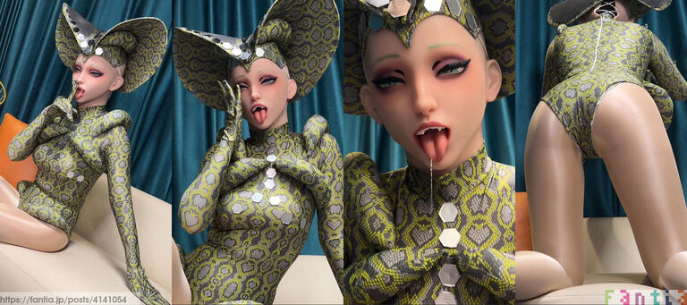 🐍 真人面具下的毒蛇女王，光泽袜与翘臀的双重暴击！吐信、流涎、缠绕……今天，你是我的专属猎物。