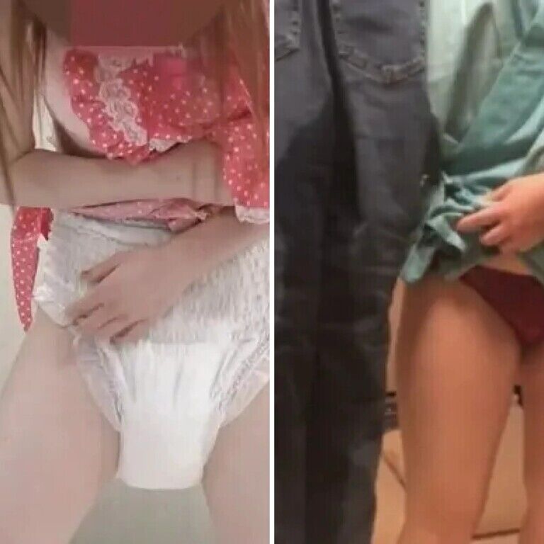 【セット】おむつエプロンで初めてのおむつを汚す体験+27歳なのに荒い息遣いでジーンズの中にお漏らし