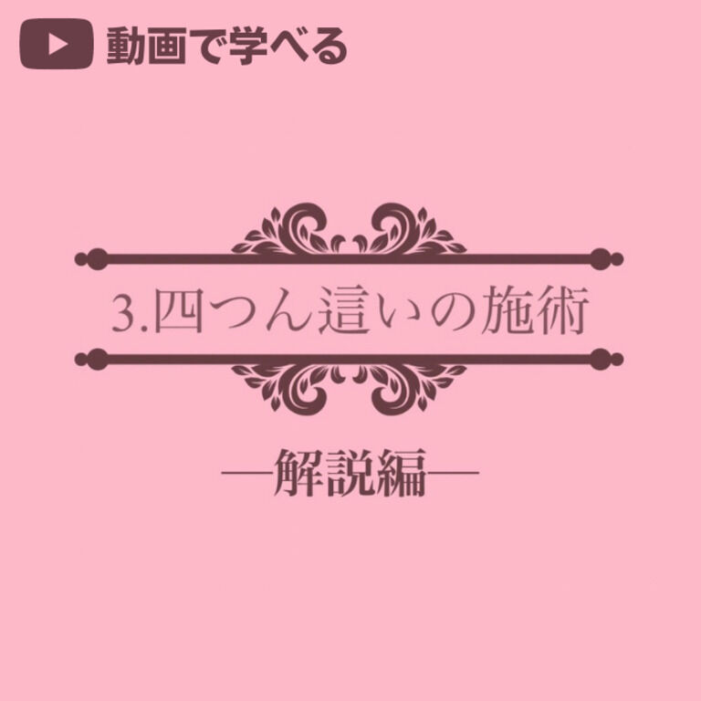 ➌四つん這いの施術 －解説編－(25分58秒) 