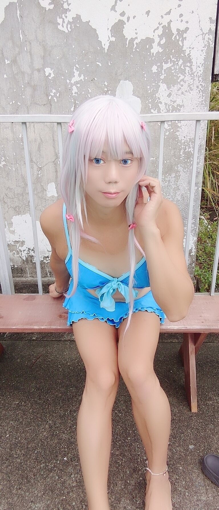 エロマンガ先生 和泉紗霧 コスプレ 青ビキニ 