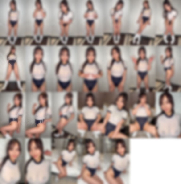 乳首透け透け体操服でミニ写真集❤️(26枚収録)