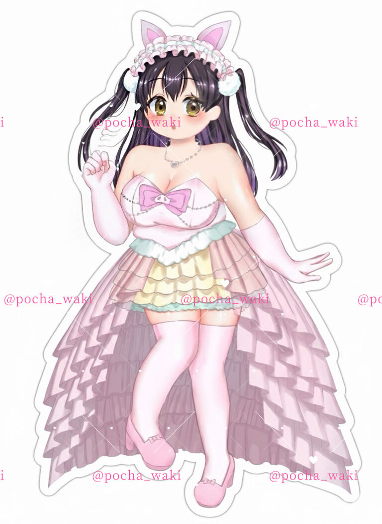 ブタ魔法少女ステッカー